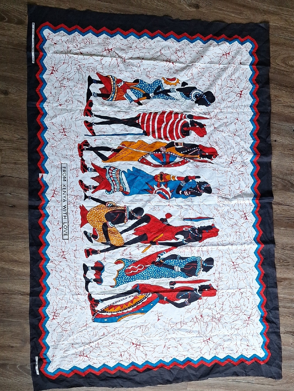 Made In Kenya African Tribal Fabric Wall Art Decor Tapestry